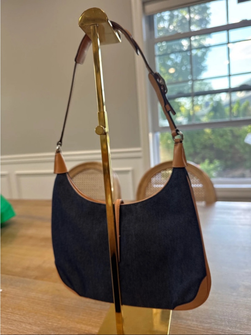 Coach Hamptons Clip Denim Hobo Bag Style-8318 Y2K Vintage l Blue Denim